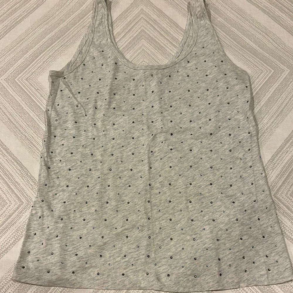 J. Crew Women’s Gray Rhinestone Tank Top - Size S